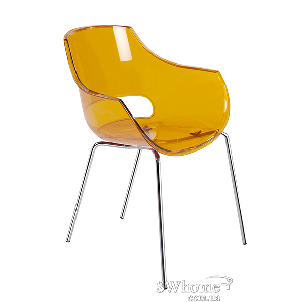 Стілець Papatya Opal Прозоро-жовтогарячий-0