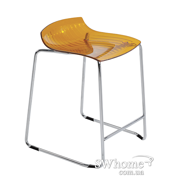 Барный стул Papatya X-Treme Sled Прозрачно-оранжевый-0