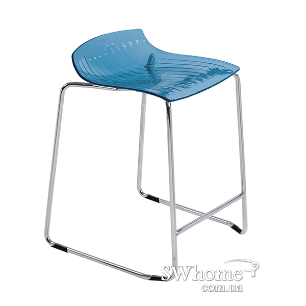 Барний стілець Papatya X-Treme Sled Прозоро-синій-0