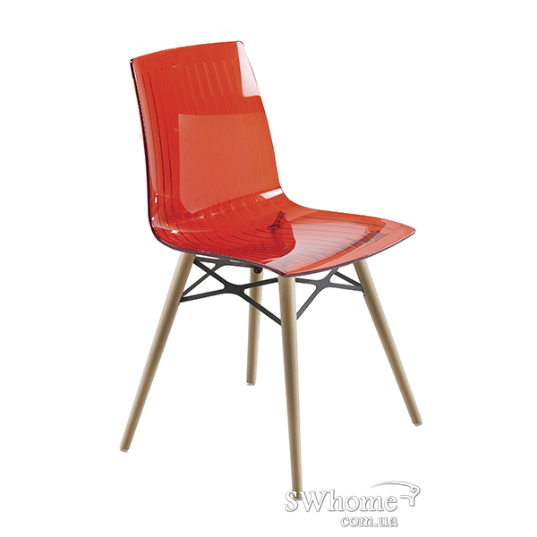 Стілець Papatya X-Treme Wox Прозоро-червоний 2-0