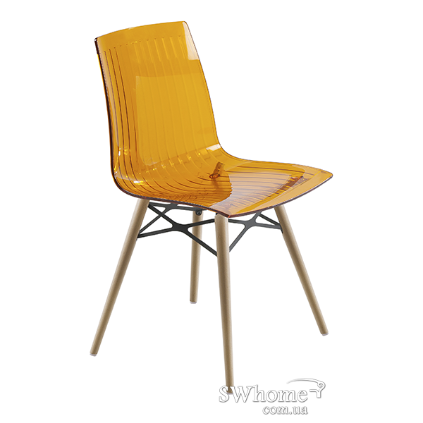 Стілець Papatya X-Treme Wox Прозоро-оранжевий 2-0