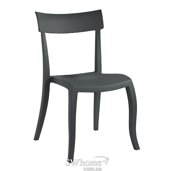 Стілець Papatya Hera-SP Rattan Темно-сірий-0