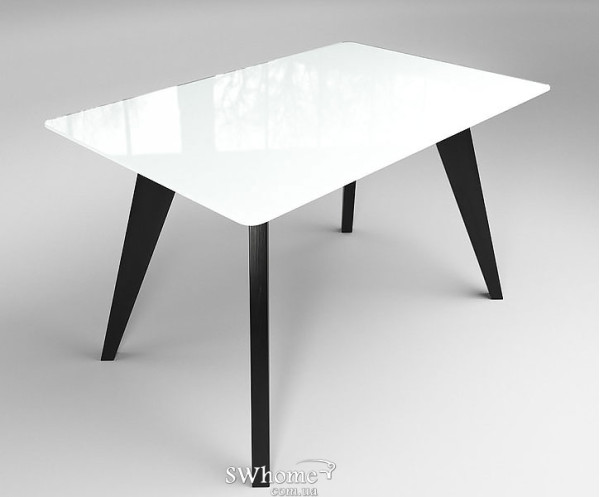 Стіл обідній Леонардо Біло-чорний-0