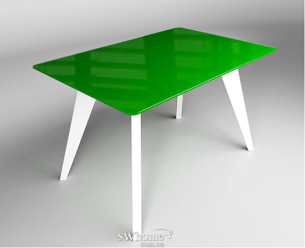 Стіл обідній Леонардо Зелено-білий-0