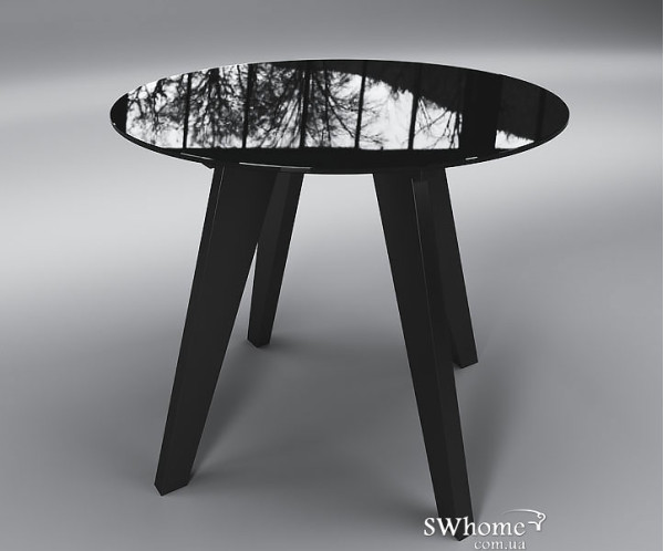Стол Обеденный Леонардо Круг Черный-0