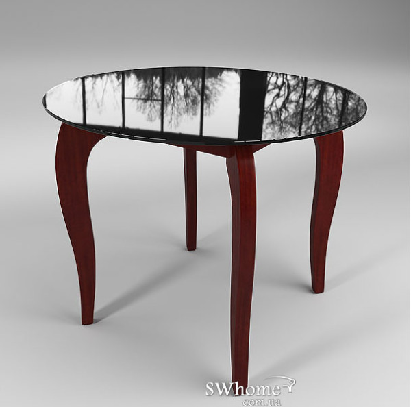 Стол обеденный Император Круг Черно-красный Стол обеденный Император Круг Черно-красный-0