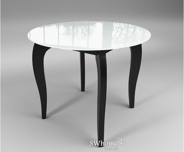 Стіл обідній Імператор Коло Контраст Біло-чорний Стіл обідній Імператор Коло Контраст Біло-чорний-0