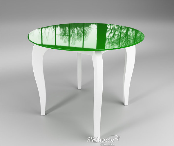 Стіл обідній Імператор Коло Зелено-біле-0