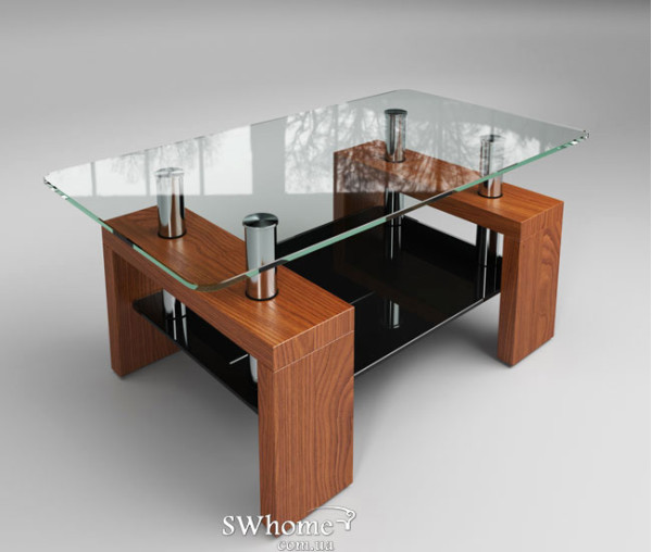 Стол журнальный Престиж мини Черно-коричневый Стол журнальный Престиж мини Черно-коричневый-0