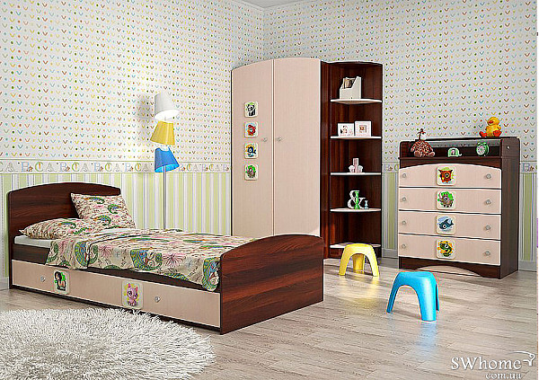 Детская комната Вальтер Мишка Венге темный - орех-0