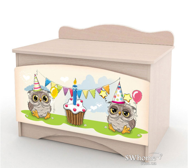 Ящик для іграшок Вальтер Сови Венге світлий-0