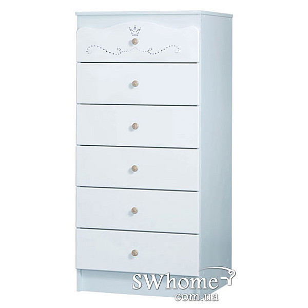 Комод высокий Вальтер Swarovski Белый-0