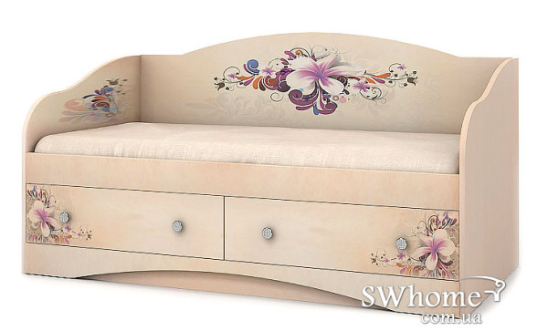 Дитячий диван Вальтер Метелики з 2 ящиками Венге світлий Дитячий диван Вальтер Метелики з 2 ящиками Венге світлий-0