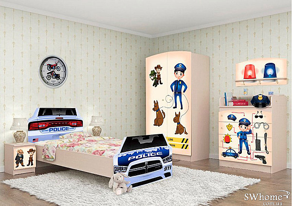 Детская комната Вальтер Полиция №1 Венге светлый Детская комната Вальтер Полиция №1 Венге светлый-0