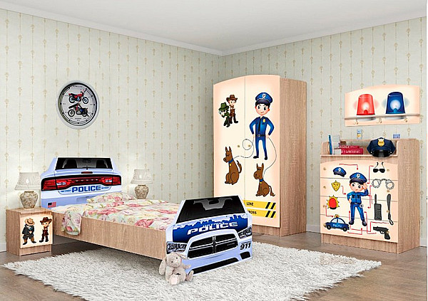 Дитяча кімната Вальтер Поліція №2 Дуб сонома-0