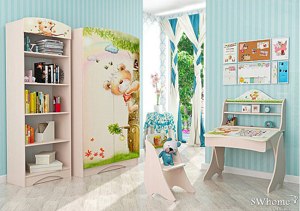 Дитяча кімната Вальтер Ведмедик з букетом Венге світлий-1