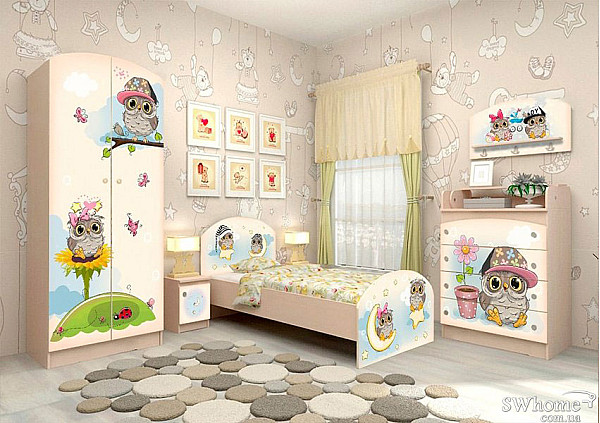 Дитяча кімната Вальтер Сови Венге світлий Дитяча кімната Вальтер Сови Венге світлий-0