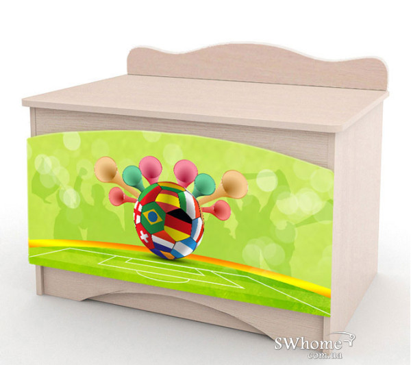 Ящик для іграшок Вальтер Футбол №1 Венге світлий Ящик для іграшок Вальтер Футбол №1 Венге світлий-0