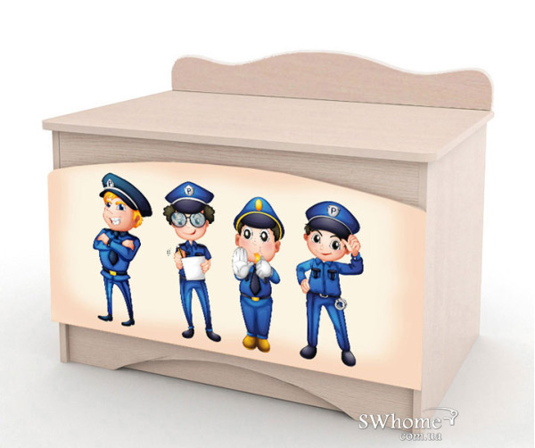 Ящик для игрушек Вальтер Полиция Венге светлый Ящик для игрушек Вальтер Полиция Венге светлый-0