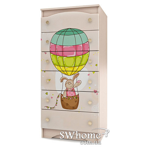 Комод высокий Вальтер Зайки Венге светлый Комод высокий Вальтер Зайки Венге светлый-0