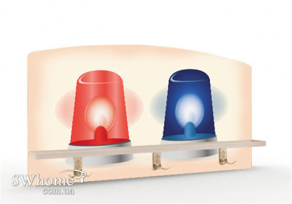 Вешалка с полкой Вальтер Полиция Венге светлый-0