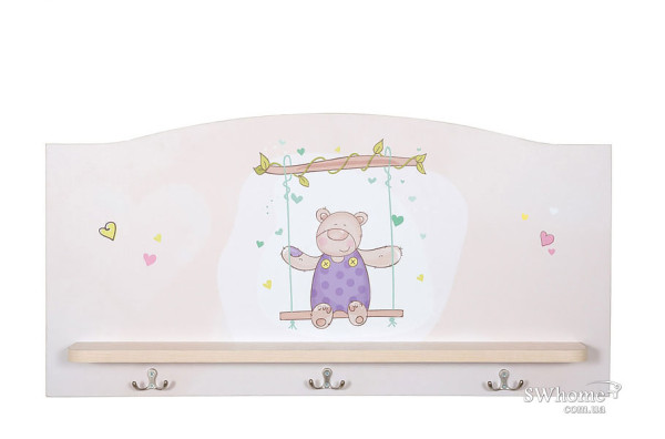 Вішалка з полицею Вальтер Зайчики Венге світлий-0