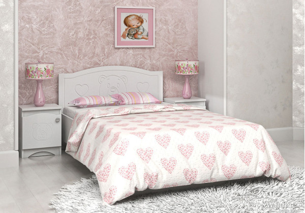 Ліжко Вальтер Ведмедик Білий-0