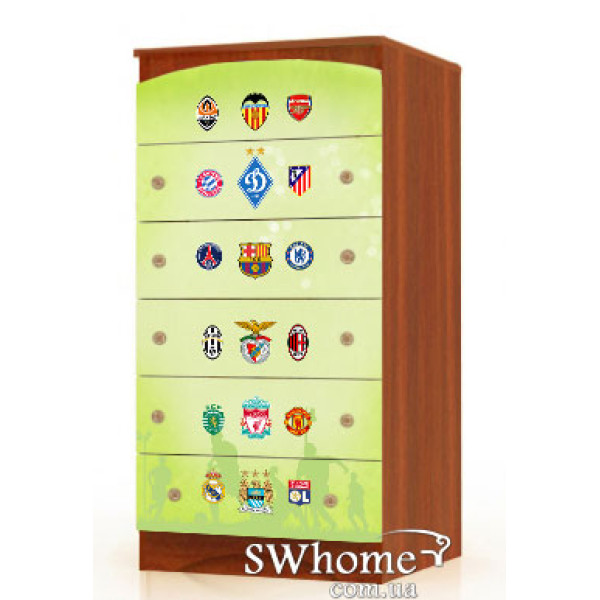 Комод высокий Вальтер Футбол №2 Яблоня локарно Комод высокий Вальтер Футбол №2 Яблоня локарно-0