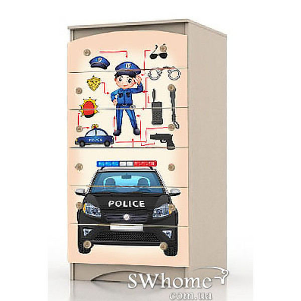 Комод високий Вальтер Поліція Венге світлий Комод високий Вальтер Поліція Венге світлий-0