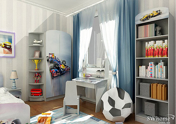 Детская комната Вальтер Formula 1 Серый-2