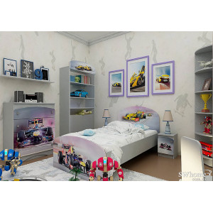 Детская комната Вальтер Formula 1 Серый