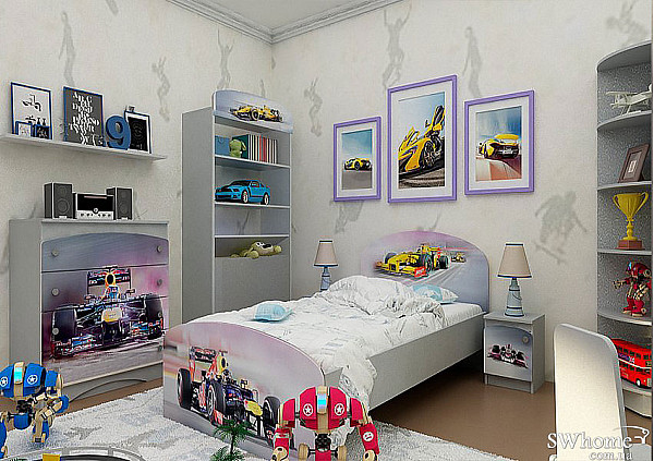 Детская комната Вальтер Formula 1 Серый-0