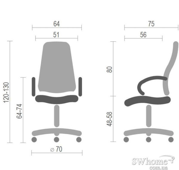 Крісло Деваро АКЛАС EX RL Чорний-3