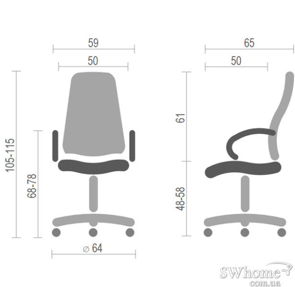 Крісло Кап FX АКЛАС CH TILT Помаранчевий Крісло Кап FX АКЛАС CH TILT Помаранчевий-3