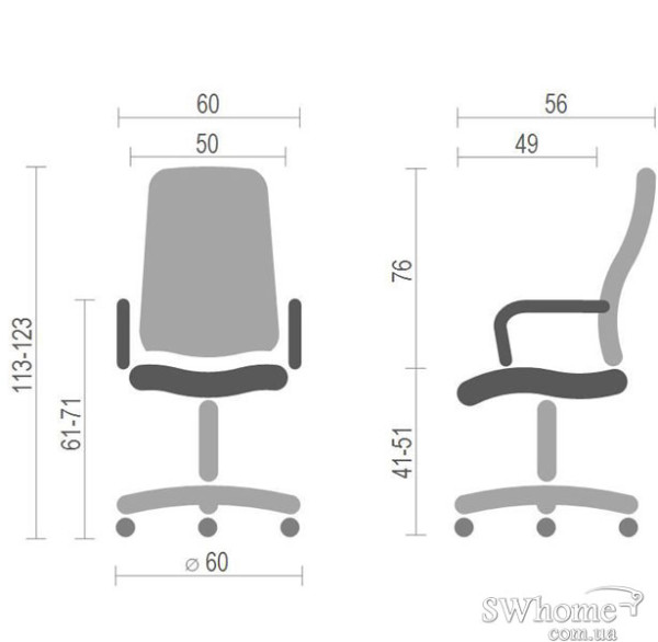 Крісло Крісс АКЛАС CH TILT Чорний Крісло Крісс АКЛАС CH TILT Чорний-3