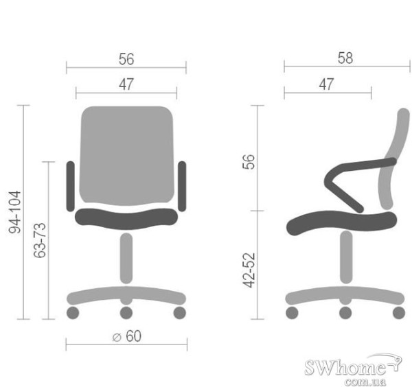 Крісло Пауер АКЛАС CH TILT Чорний Крісло Пауер АКЛАС CH TILT Чорний-3