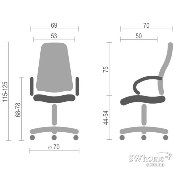Кресло офисное Синай АКЛАС PL TILT Черный-3