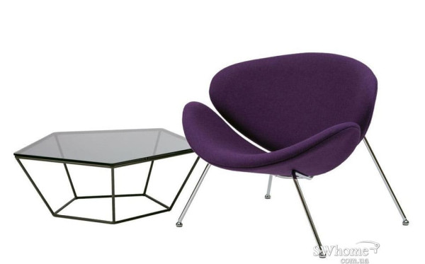 Кресло Concepto Foster Лаунж Фиолетовое-3