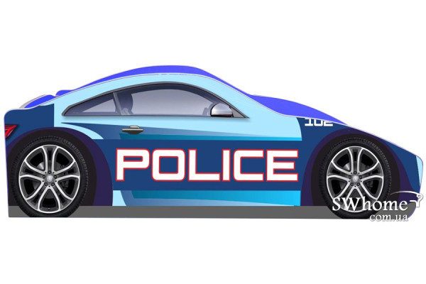 Ліжко машина серії Бренд Поліція Синя Ліжко машина серії Бренд Поліція Синя-1