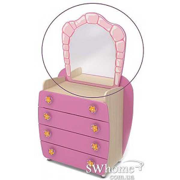 Дзеркало до комоду Бриз Cinderellа Сn-07-1 Рожеве-0