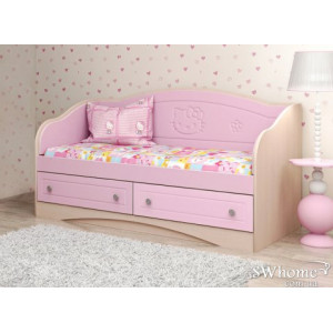 Дитячий диван Вальтер Kiddy з 2 ящиками рожевий
