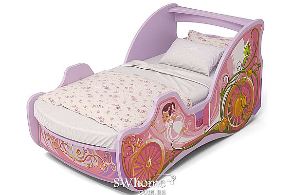 Кровать карета Бриз Cinderellа Сиреневая-1