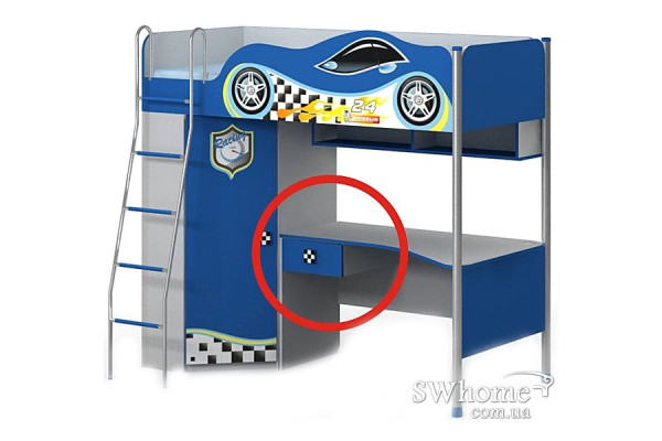 Выдвижной ящик к столу Dr-16-2 Синий-1