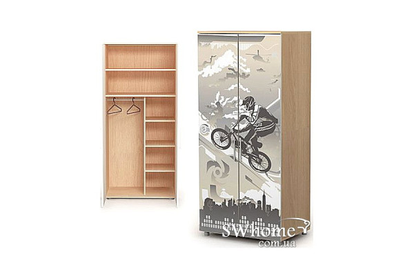 Шкаф Бриз Mega M-02-1 Дуб светлый-1