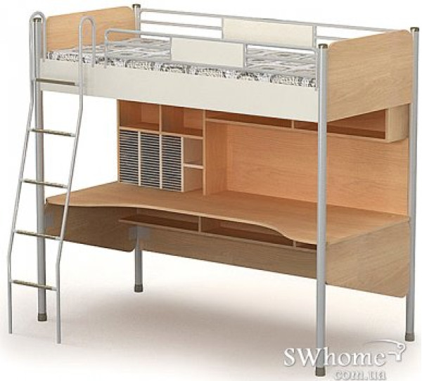 Ліжко горище Бриз Mega М-16-1 Дуб світлий Ліжко горище Бриз Mega М-16-1 Дуб світлий-0