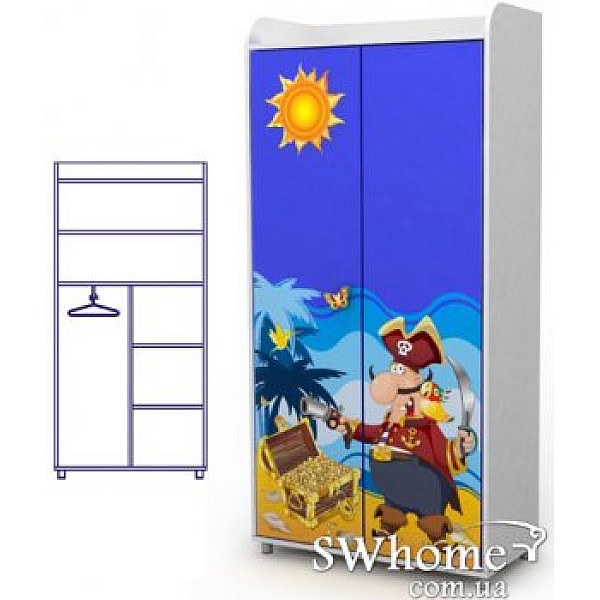 Шкаф Бриз Ocean Od-02-4 Синий-0