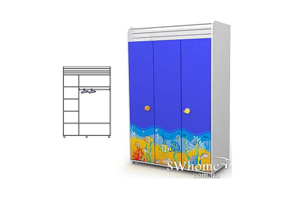 Шкаф Бриз Ocean Od-03-4 Синий Шкаф Бриз Ocean Od-03-4 Синий-1