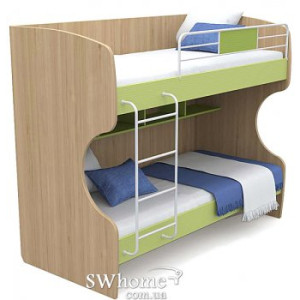 Двухъярусная кровать Бриз Акварели Кв - 12 Зеленая
