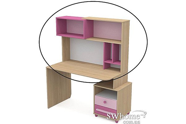 Надстройка на стол Бриз Акварели Кв - 09-1 Розовый-1