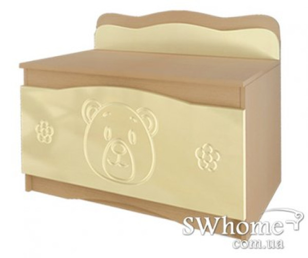 Ящик для іграшок Вальтер Ведмедик Венге світлий - ваніль-0